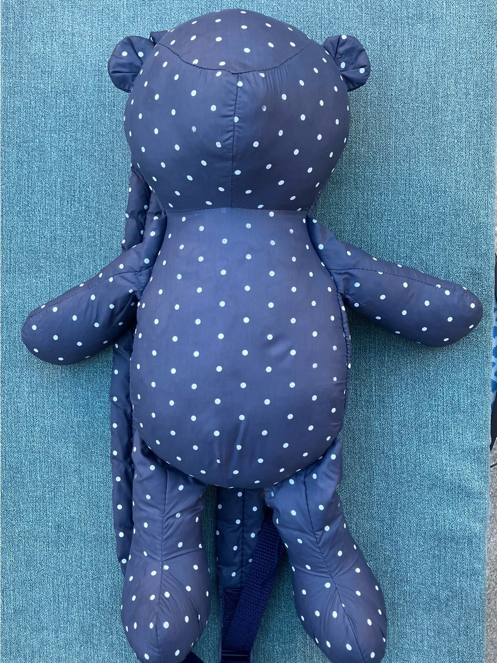 GAP Kids Navy Polka Dot Brannan Bear Plush Backpack